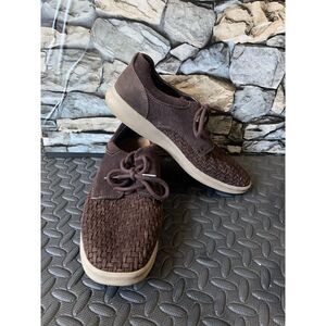 FINAL UGG ENERG Men's‎ Oxford Tread Lite Size 9 Brown Woven Suede Lace Up
